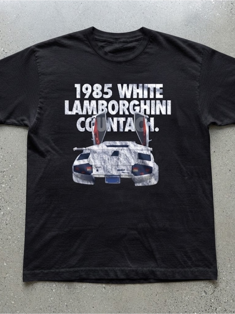 Black Supercar Graphic Print Sports Car Design Gildan T-Shirt